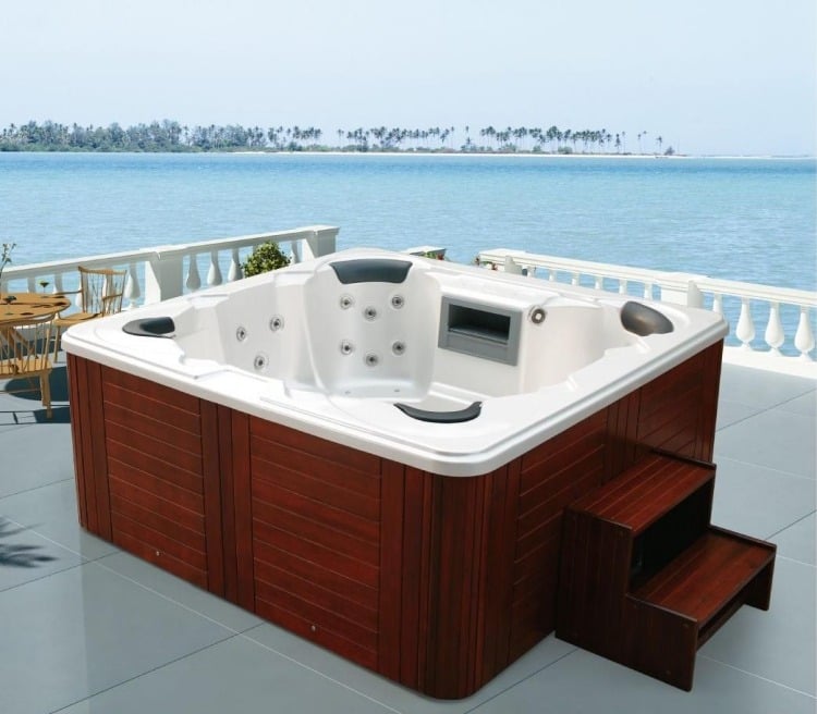 bain à remous-extérieur-acrylique-bois-Monalisa-terrasse-vue